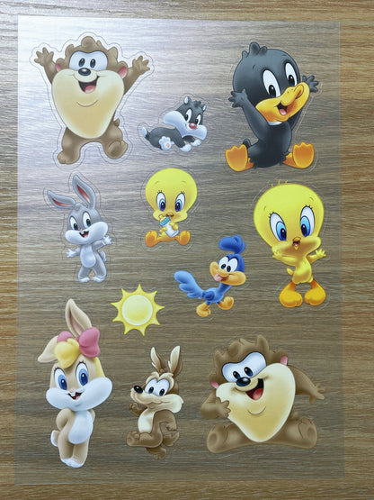 S66 Looney Tunes  sticker pet precut A5 size 5 pieces