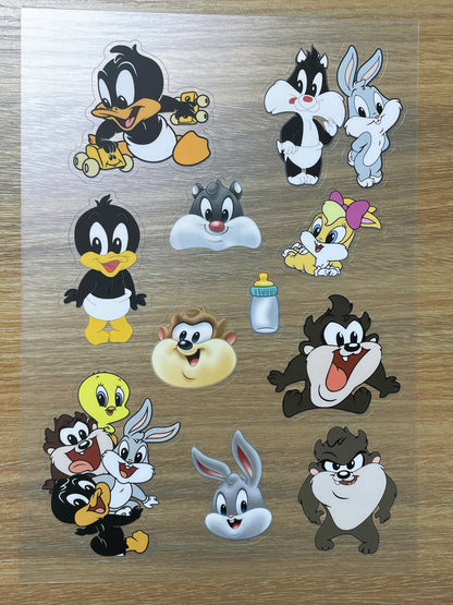 S66 Looney Tunes  sticker pet precut A5 size 5 pieces