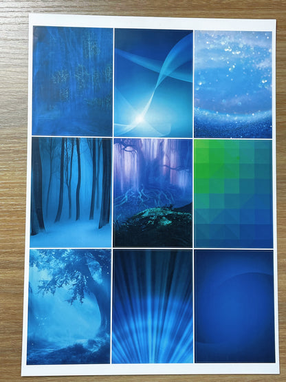 A-139  ATC background precut sticker  A4 size（1Piece)