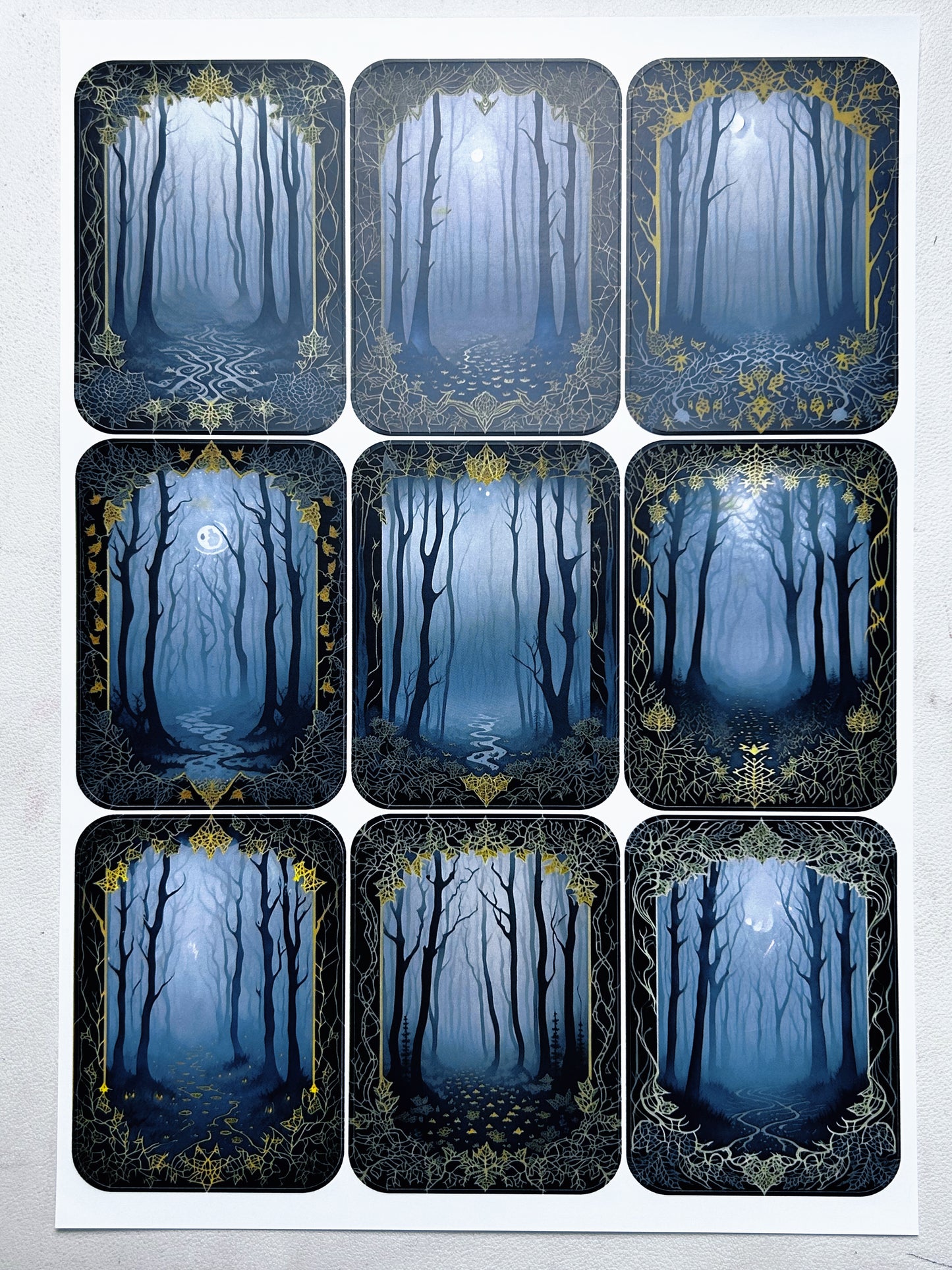 A-069  ATC background precut sticker  A4 size（1Pieces)