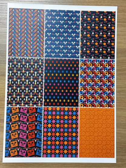 A-133  ATC background precut sticker  A4 size（1Piece)