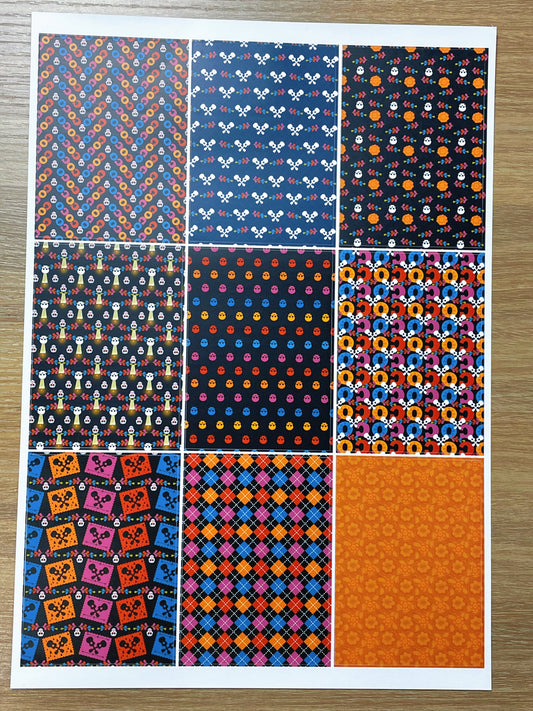 A-133  ATC background precut sticker  A4 size（1Piece)