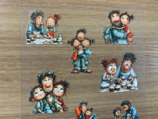 E-60 Family Love 3D Embossed sticker 1 piece