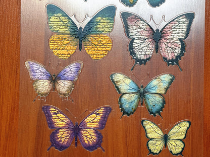 E-140 VitageWings 3D Embossed sticker 1 piece