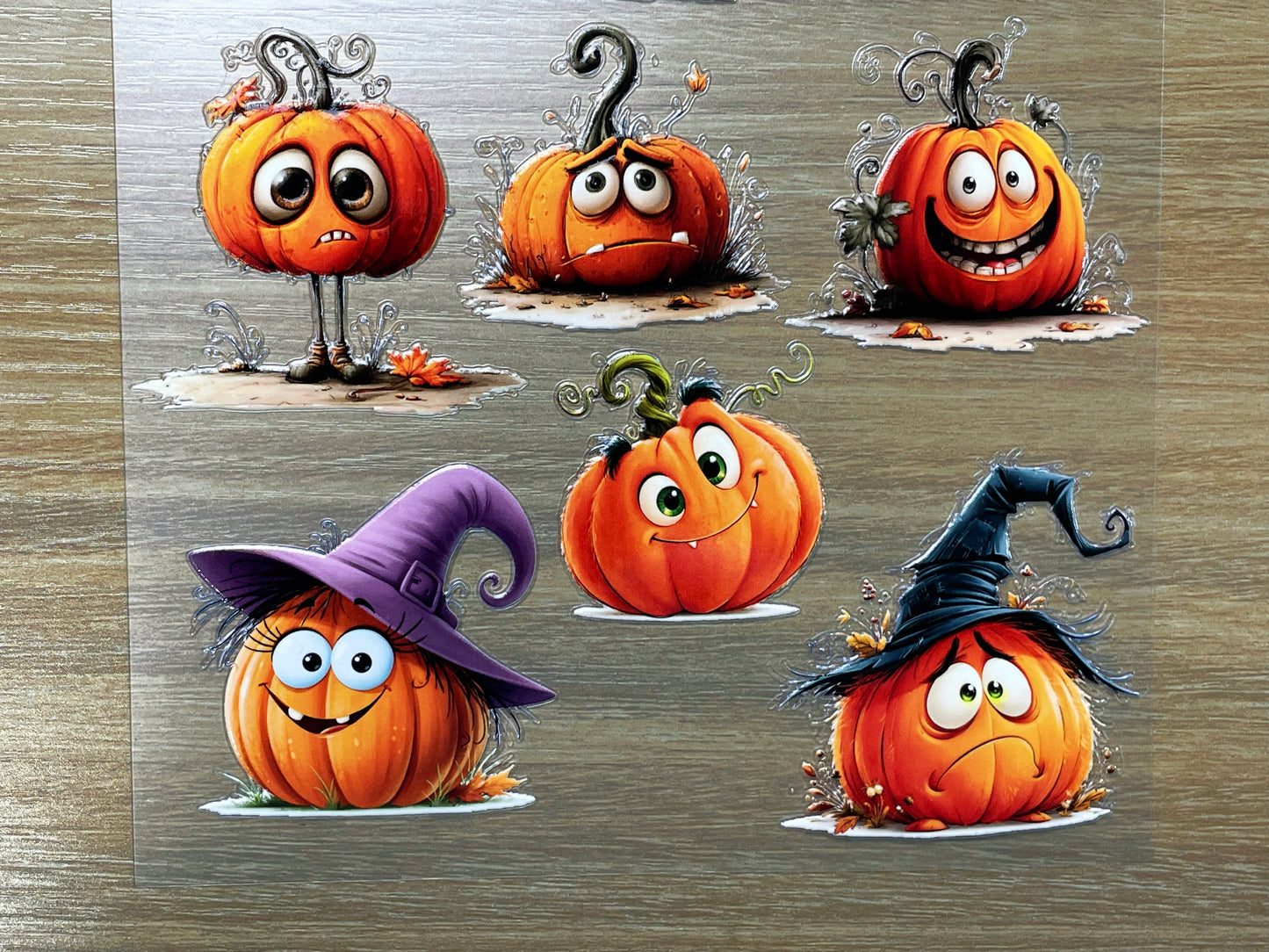 E-115 Pumpkin Witch Whimsies 3D Embossed sticker 1 piece