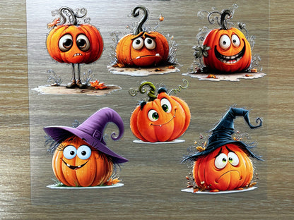 E-115 Pumpkin Witch Whimsies 3D Embossed sticker 1 piece