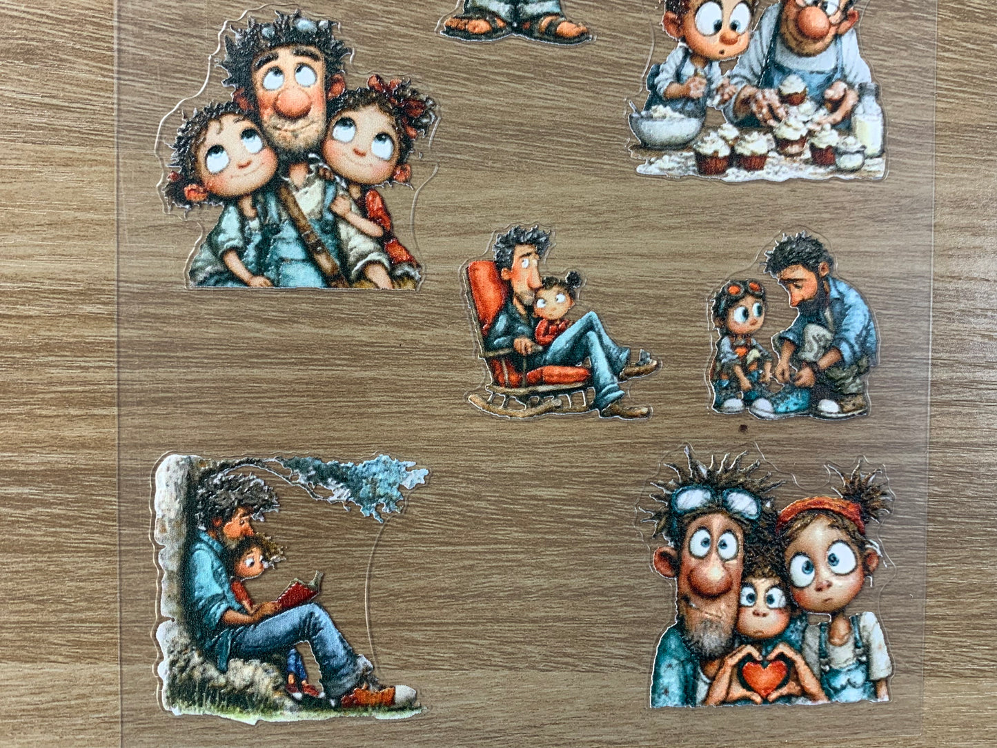 E-60 Family Love 3D Embossed sticker 1 piece