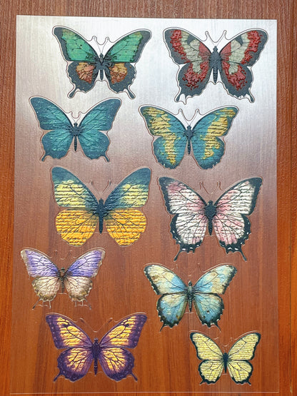 E-140 VitageWings 3D Embossed sticker 1 piece
