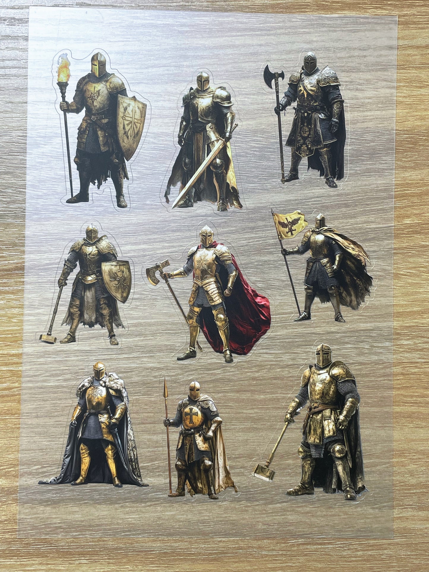 S67 Valiant Knight  sticker pet precut A5 size 3 pieces
