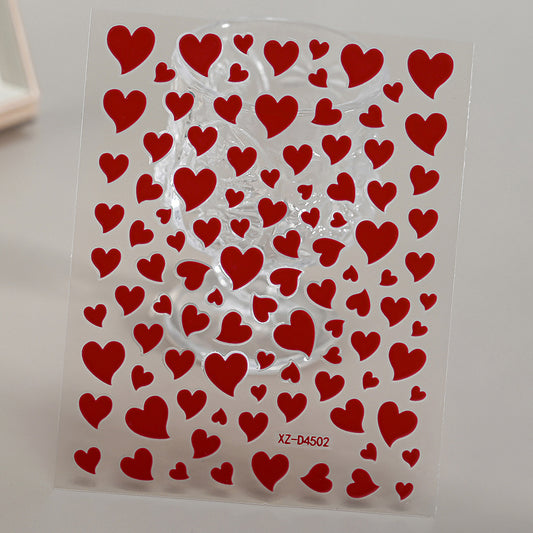 MINI-26 Valentine's Day Red Heart Stickers