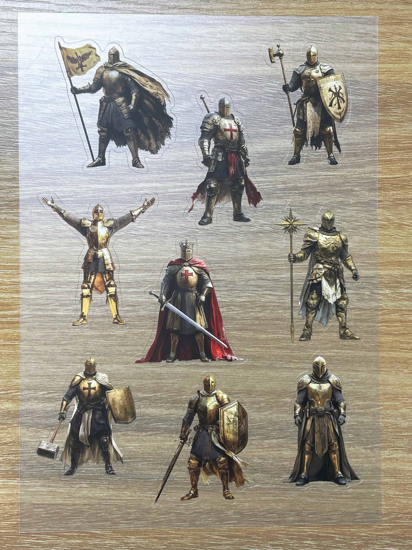 S67 Valiant Knight  sticker pet precut A5 size 3 pieces