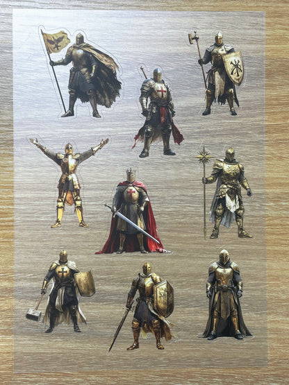 S67 Valiant Knight  sticker pet precut A5 size 3 pieces