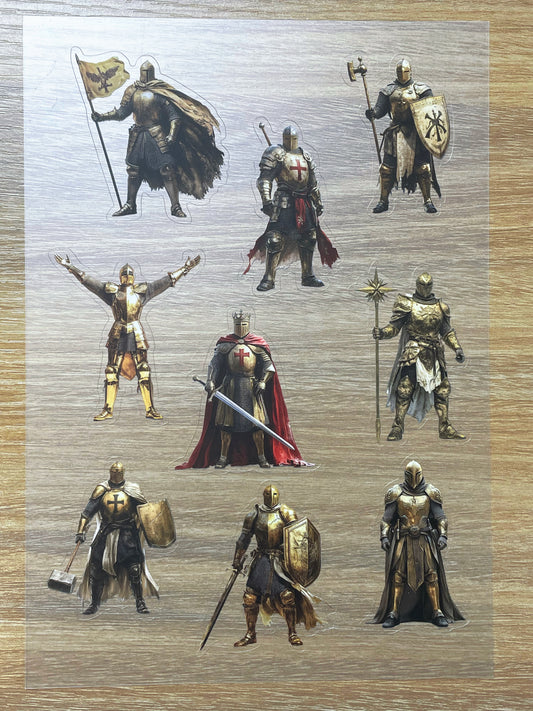 S67 Valiant Knight  sticker pet precut A5 size 3 pieces