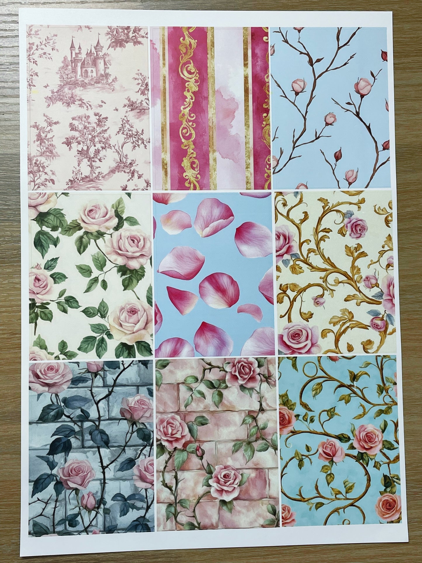 A-134  ATC background precut sticker  A4 size（1Piece)