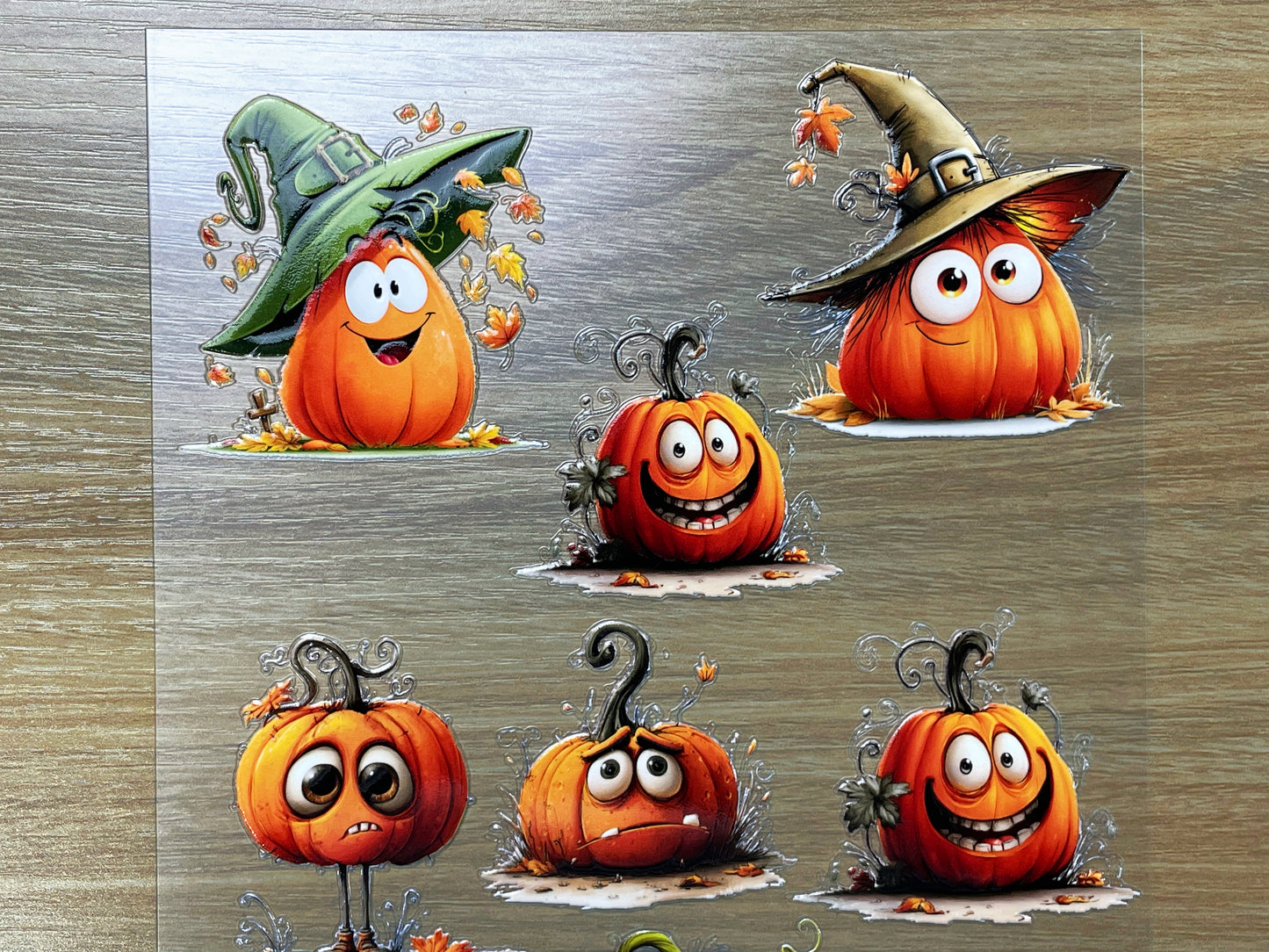 E-115 Pumpkin Witch Whimsies 3D Embossed sticker 1 piece