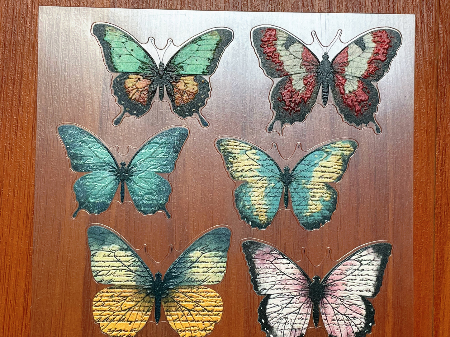 E-140 VitageWings 3D Embossed sticker 1 piece