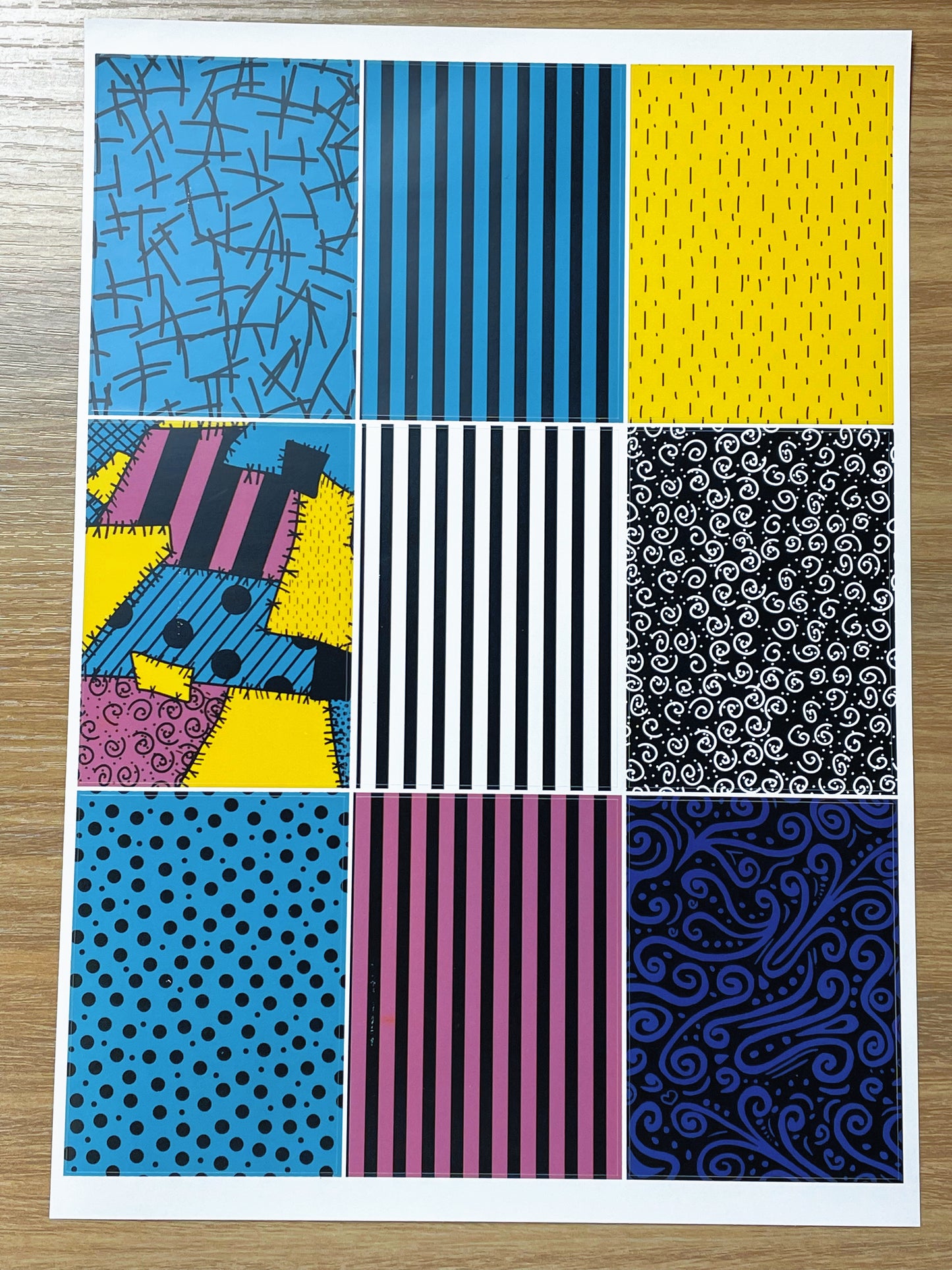 A-140  ATC background precut sticker  A4 size（1Piece)