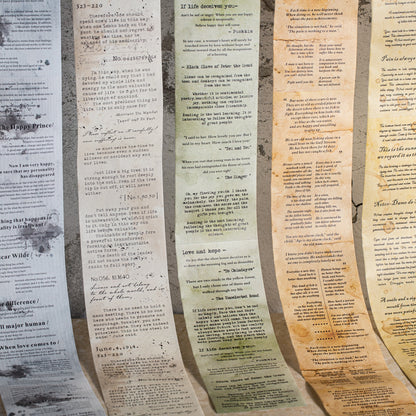 S-34  Literary Manuscript Series Large Size Literary Theme Tape 6Style