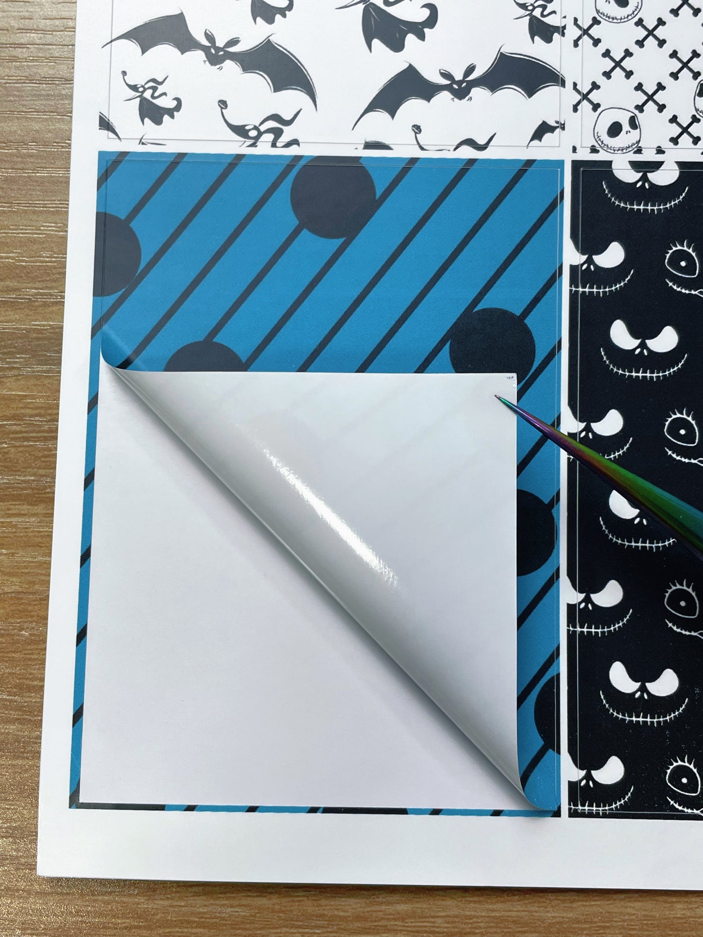 A-135  ATC background precut sticker  A4 size（1Piece)