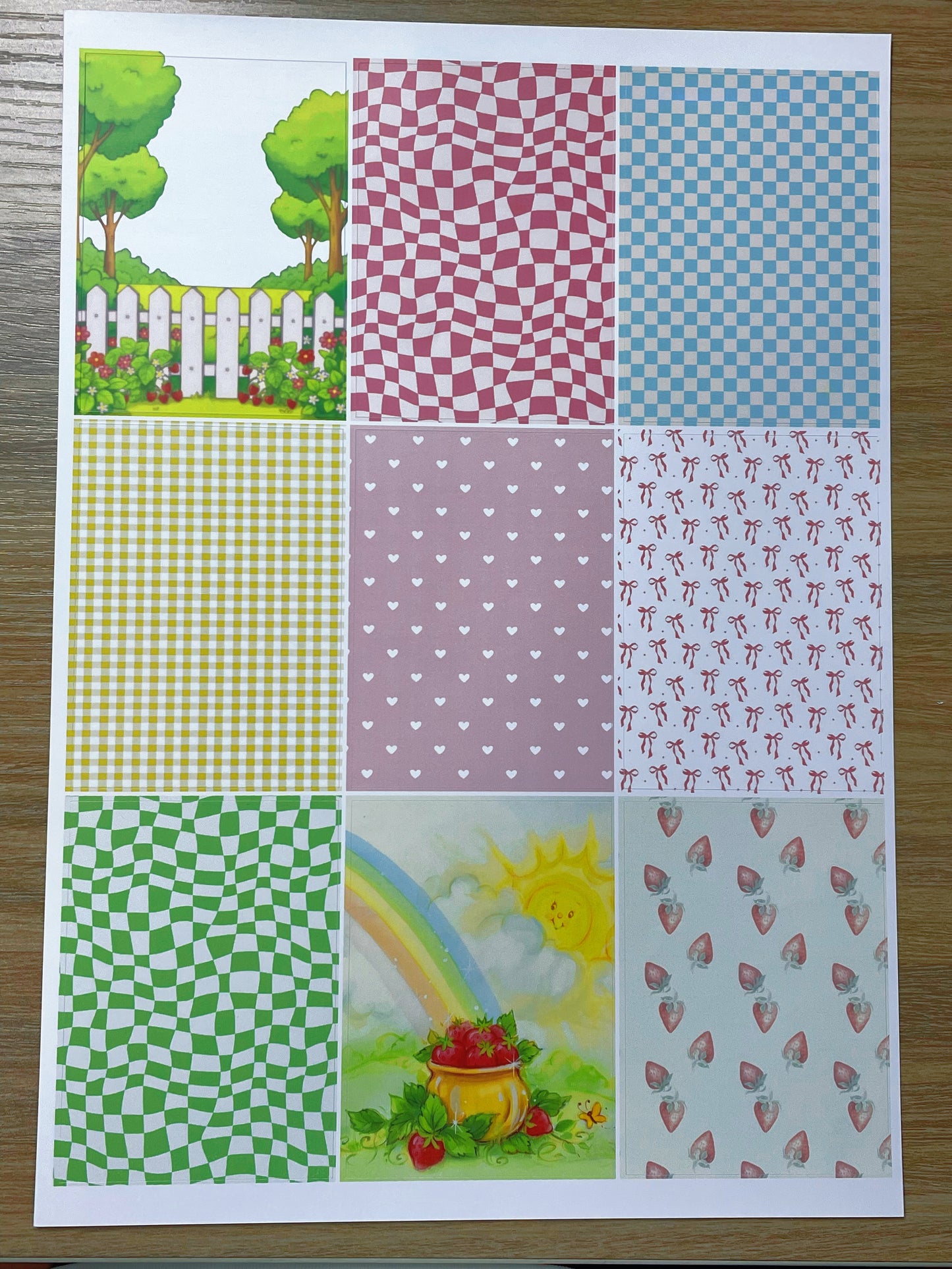 A-138  ATC background precut sticker  A4 size（1Piece)