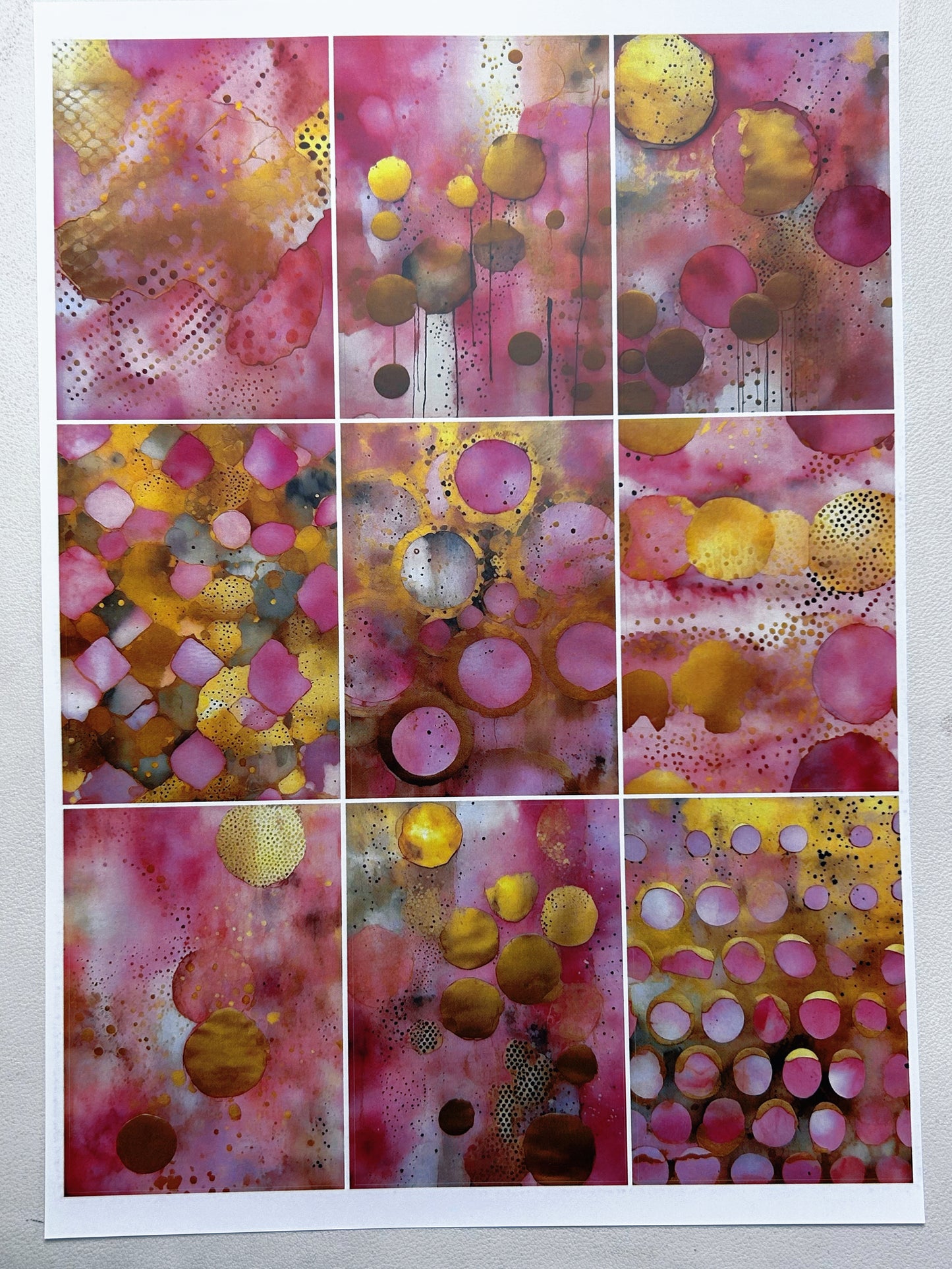 A-071  ATC background precut sticker  A4 size（1Pieces)