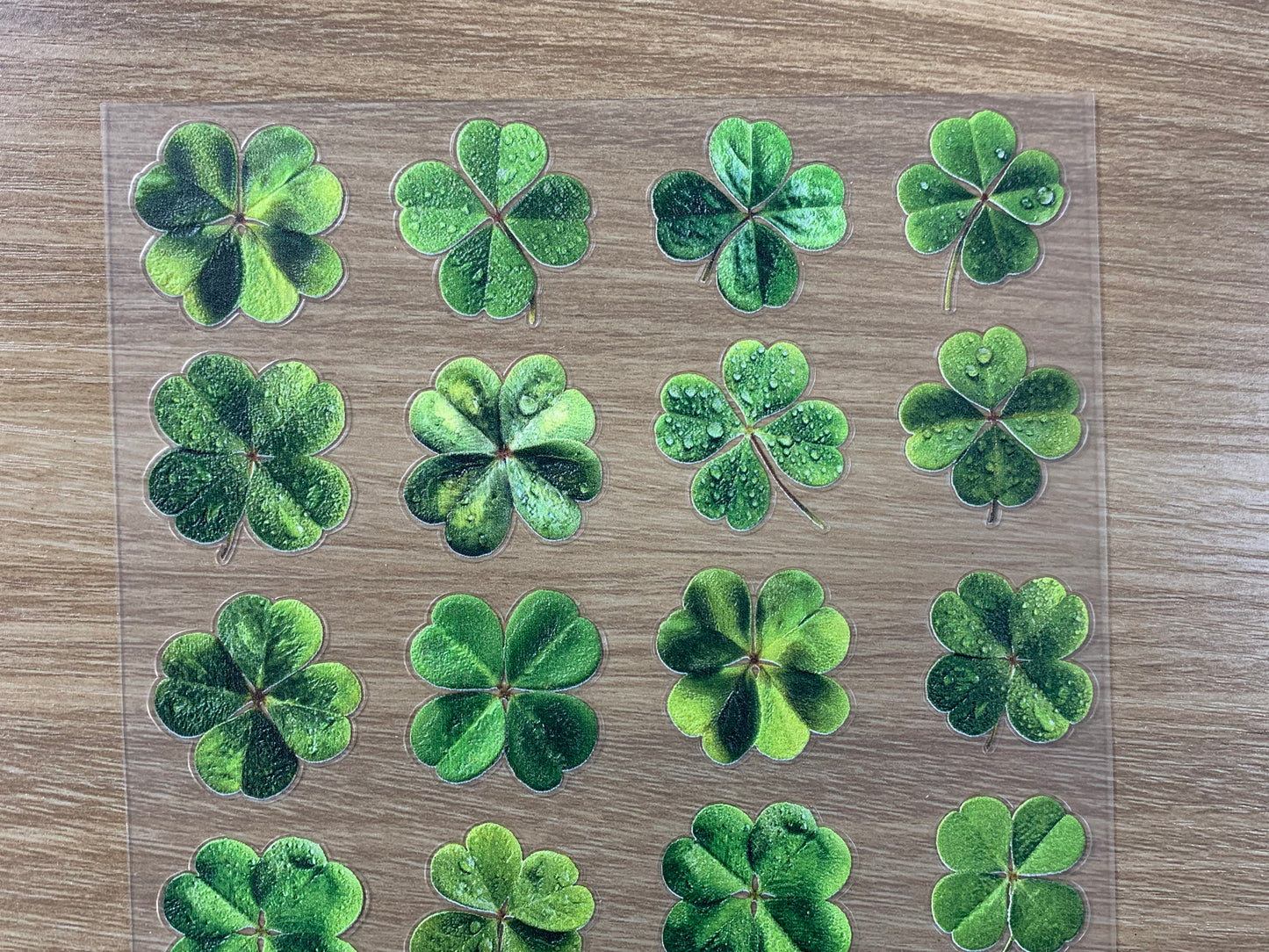 E-62 Lucky Clover 3D Embossed sticker 1 piece