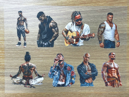 S83 Ink Tattoo Guys  sticker pet precut A5 size 3 pieces