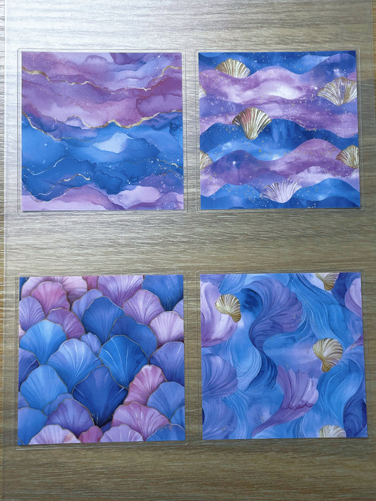 S107 Fish Algae Glow Ballad sticker pet precut A5 size 3 pieces