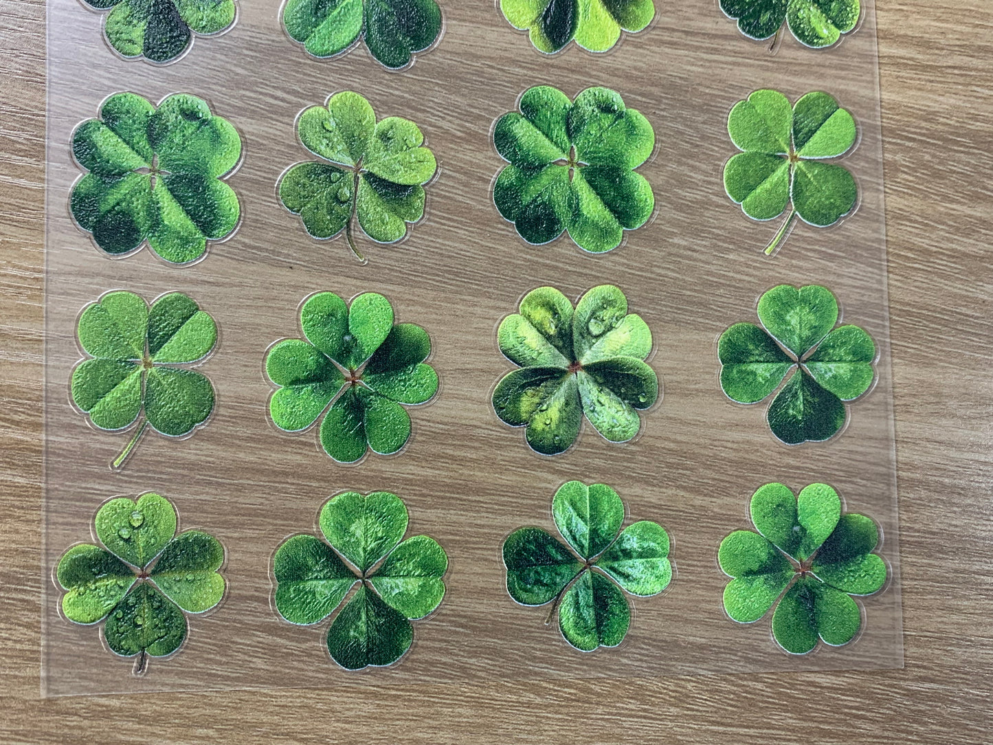 E-62 Lucky Clover 3D Embossed sticker 1 piece