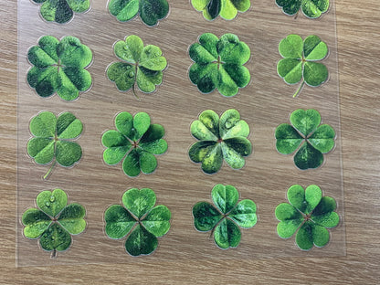 E-62 Lucky Clover 3D Embossed sticker 1 piece