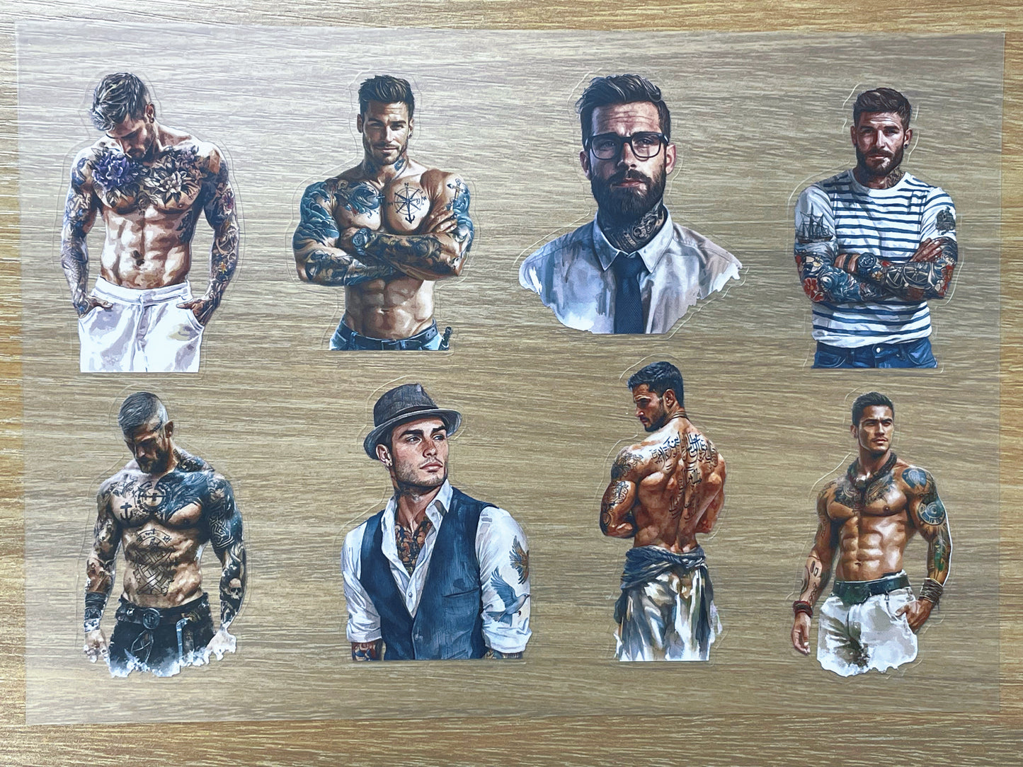 S83 Ink Tattoo Guys  sticker pet precut A5 size 3 pieces