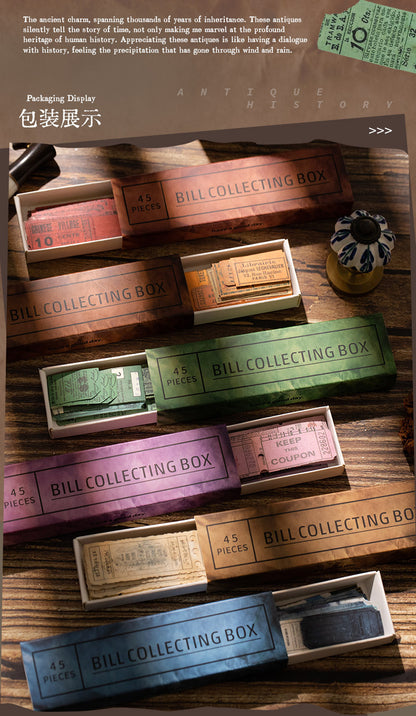 S-40  Retro Ticket Box Sticker Pack 6Style