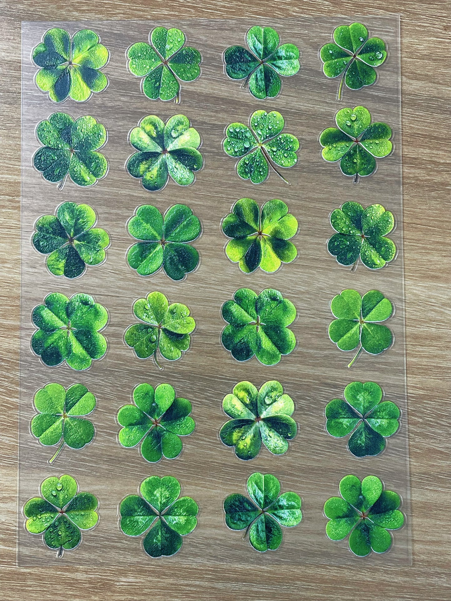 E-62 Lucky Clover 3D Embossed sticker 1 piece