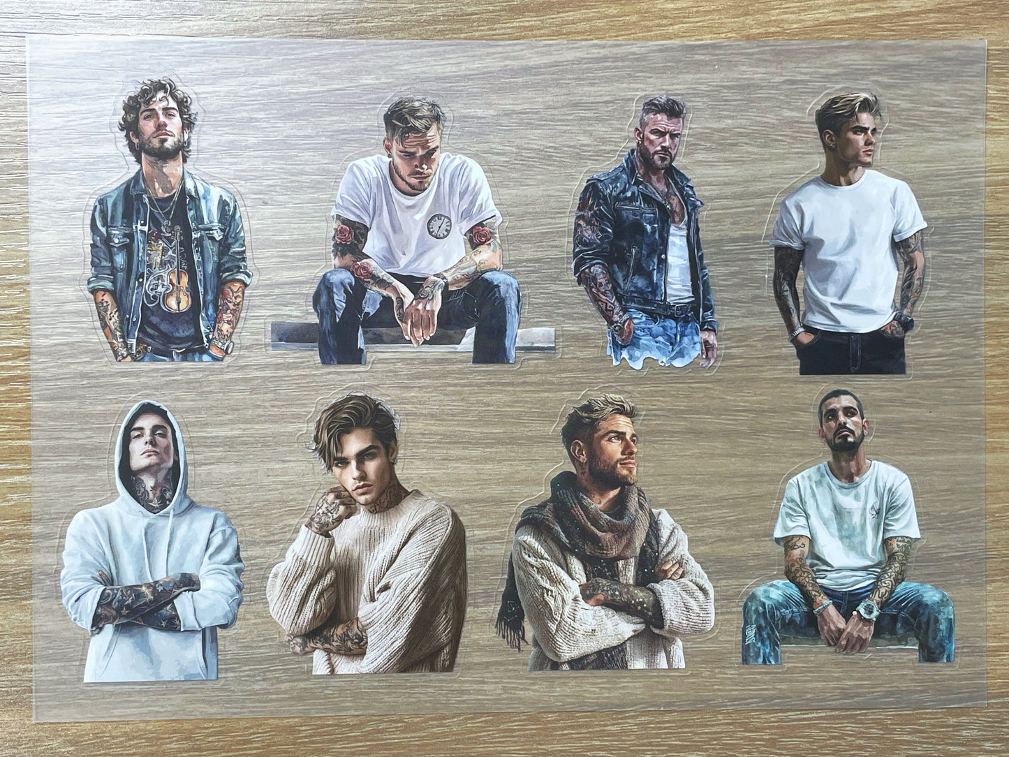 S83 Ink Tattoo Guys  sticker pet precut A5 size 3 pieces