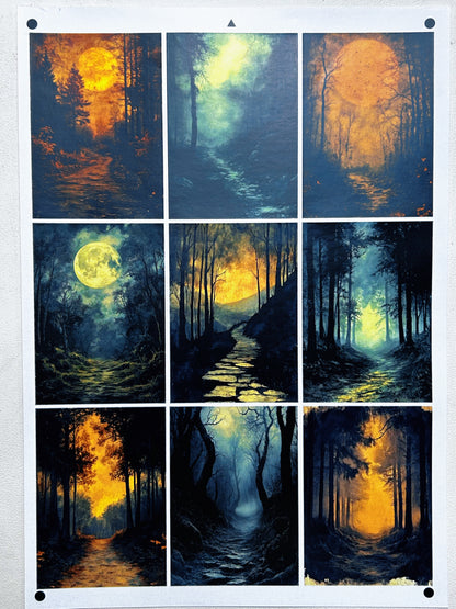 A-072  ATC background precut sticker  A4 size（1Pieces)