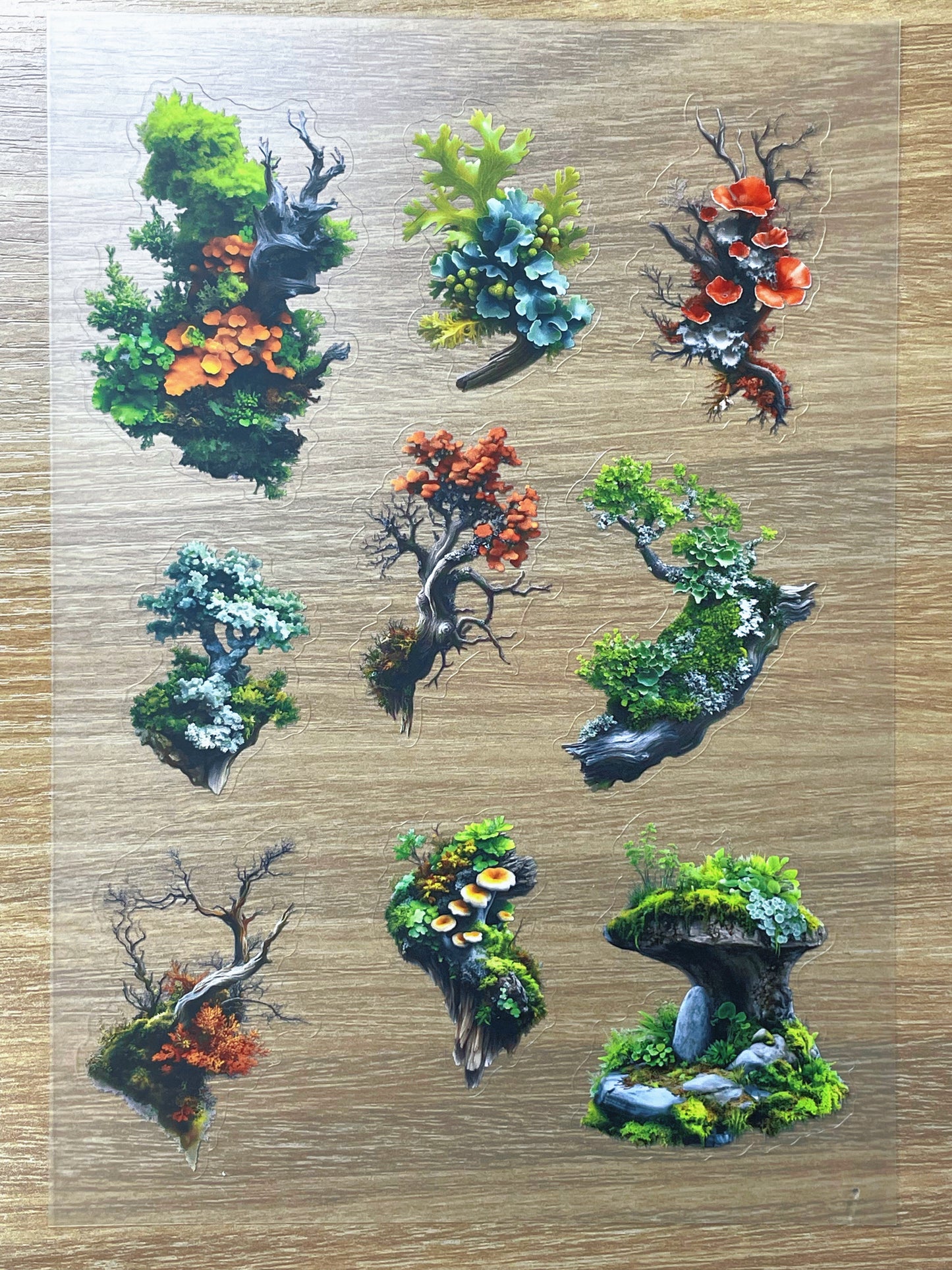 S84 Moss Mini Scapes  sticker pet precut A5 size 3 pieces