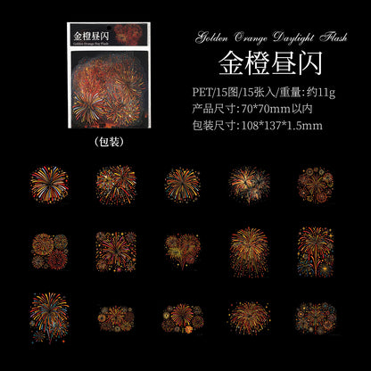 S-16 Dark Phantom PET Sticker package Gorgeous Fireworks Painting Series