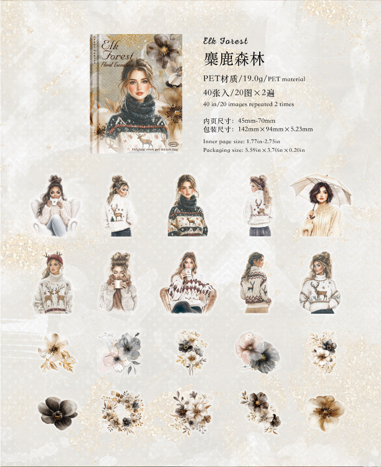 S-38  Flower Encounter Series Scenery Sticker