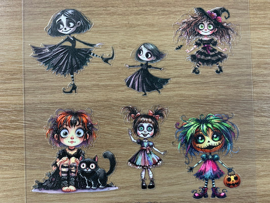 E-51 Spooky Kids 3D Embossed sticker 1 piece