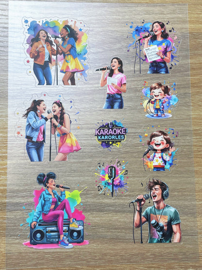 S105 Vivid Sing Joy sticker pet precut A5 size 5 pieces
