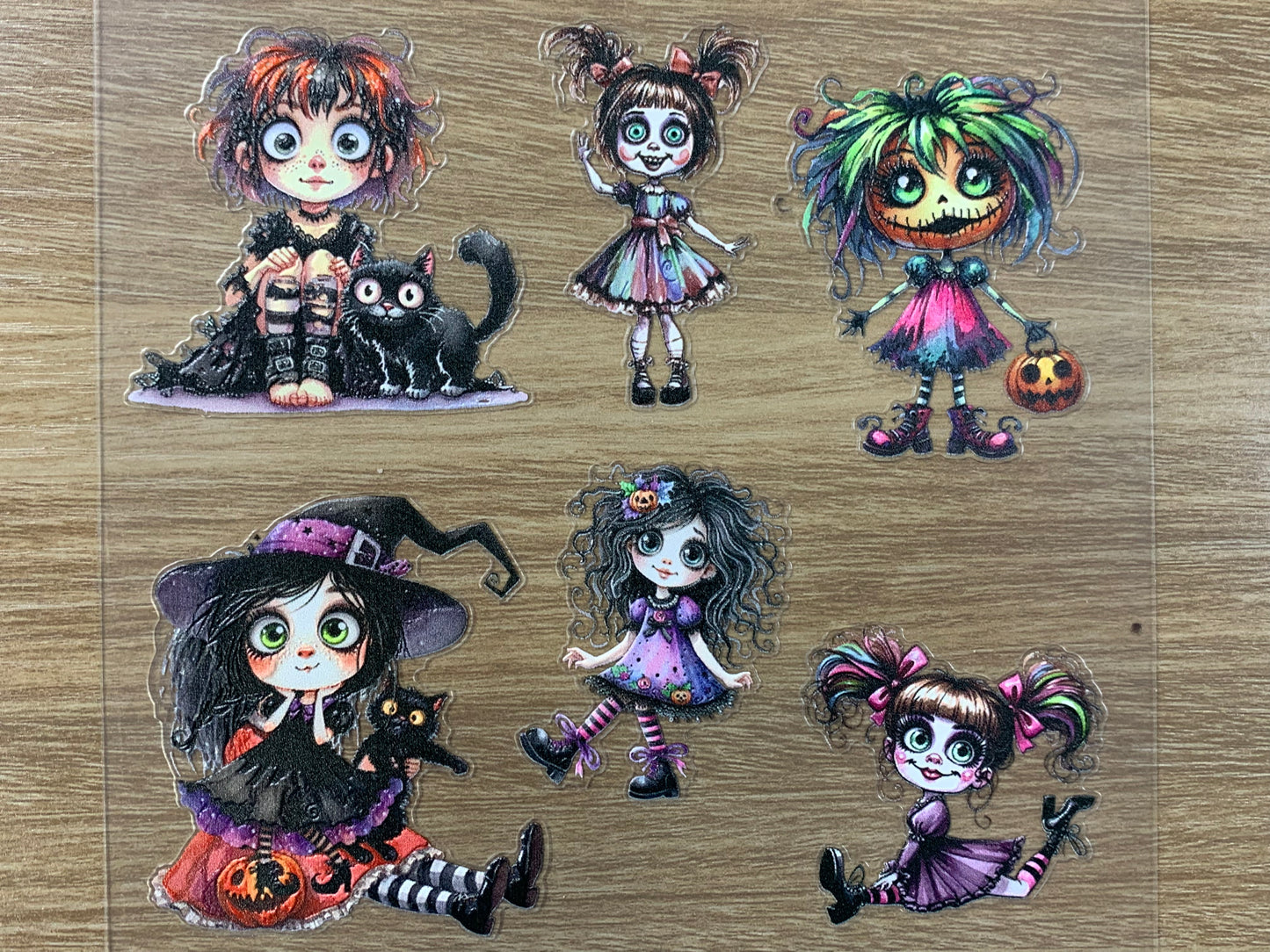 E-51 Spooky Kids 3D Embossed sticker 1 piece