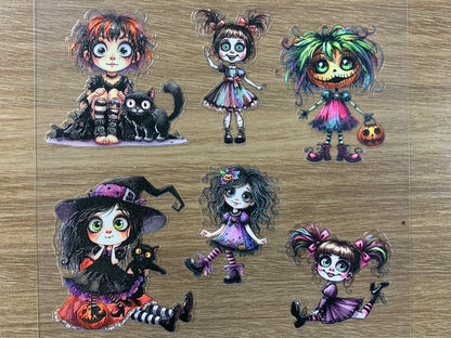 E-51 Spooky Kids 3D Embossed sticker 1 piece