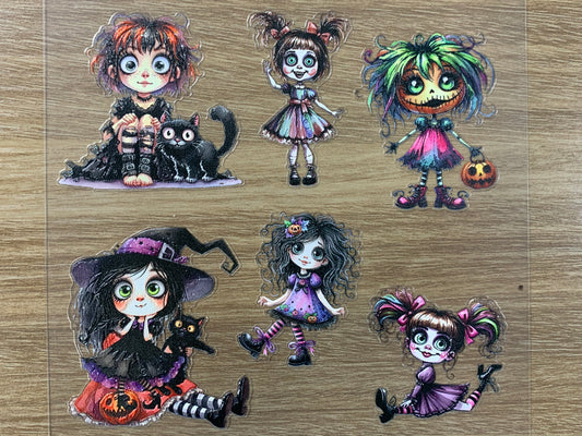 E-51 Spooky Kids 3D Embossed sticker 1 piece