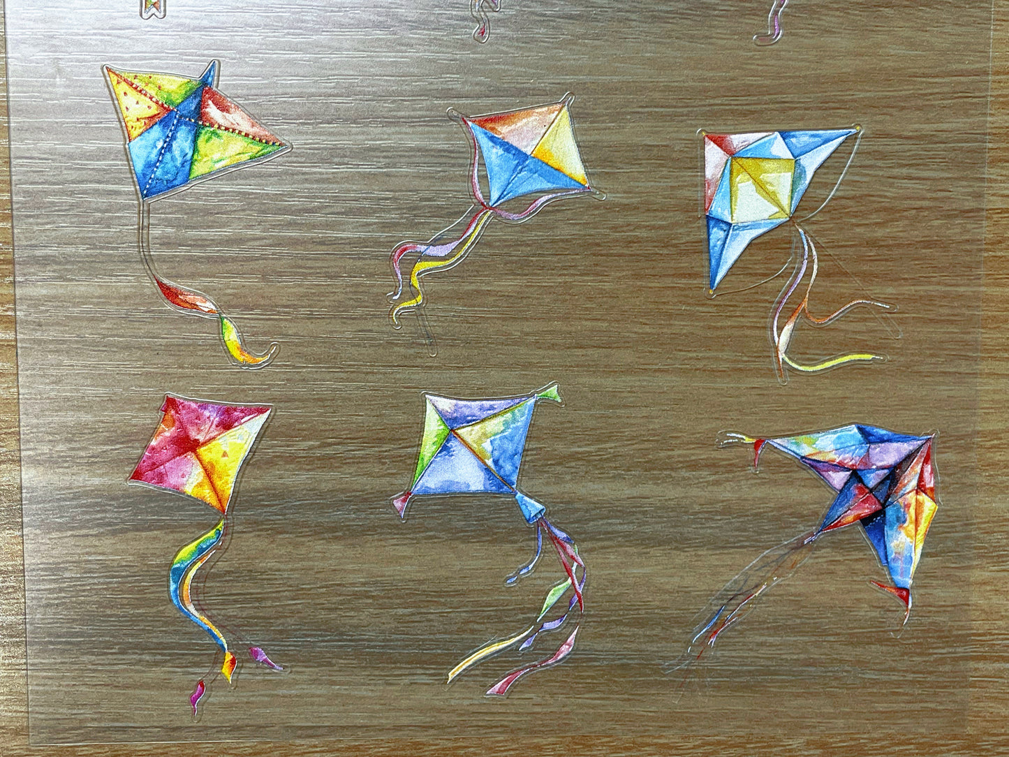 E-102 Fragment Kite 3D Embossed sticker 1 piece