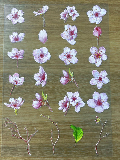 E-75 Spring Peach Letter 3D Embossed sticker 1 piece