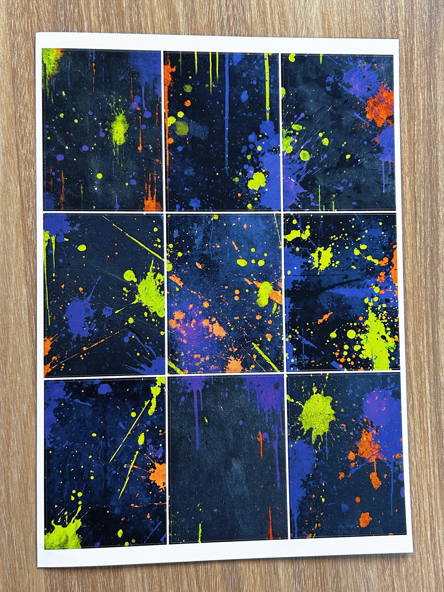 A-11  ATC background precut sticker  A4 size（1Pieces)