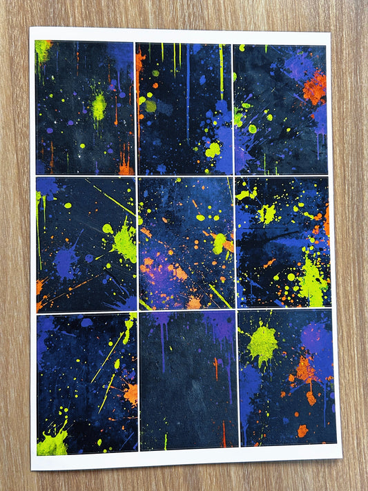 A-087  ATC background precut sticker  A4 size（1Pieces)