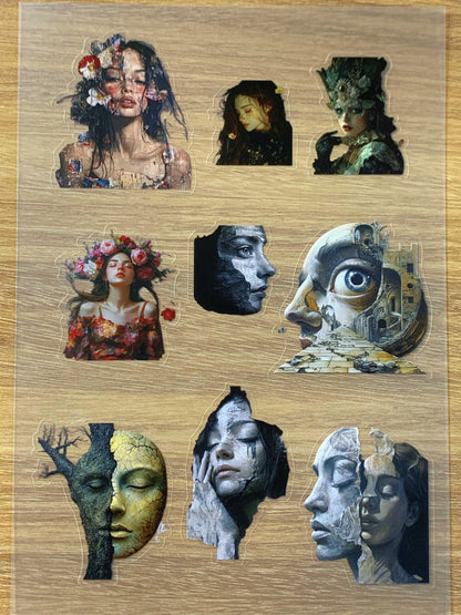 S47 Broken Fantasy  sticker pet precut A5 size 2 pieces