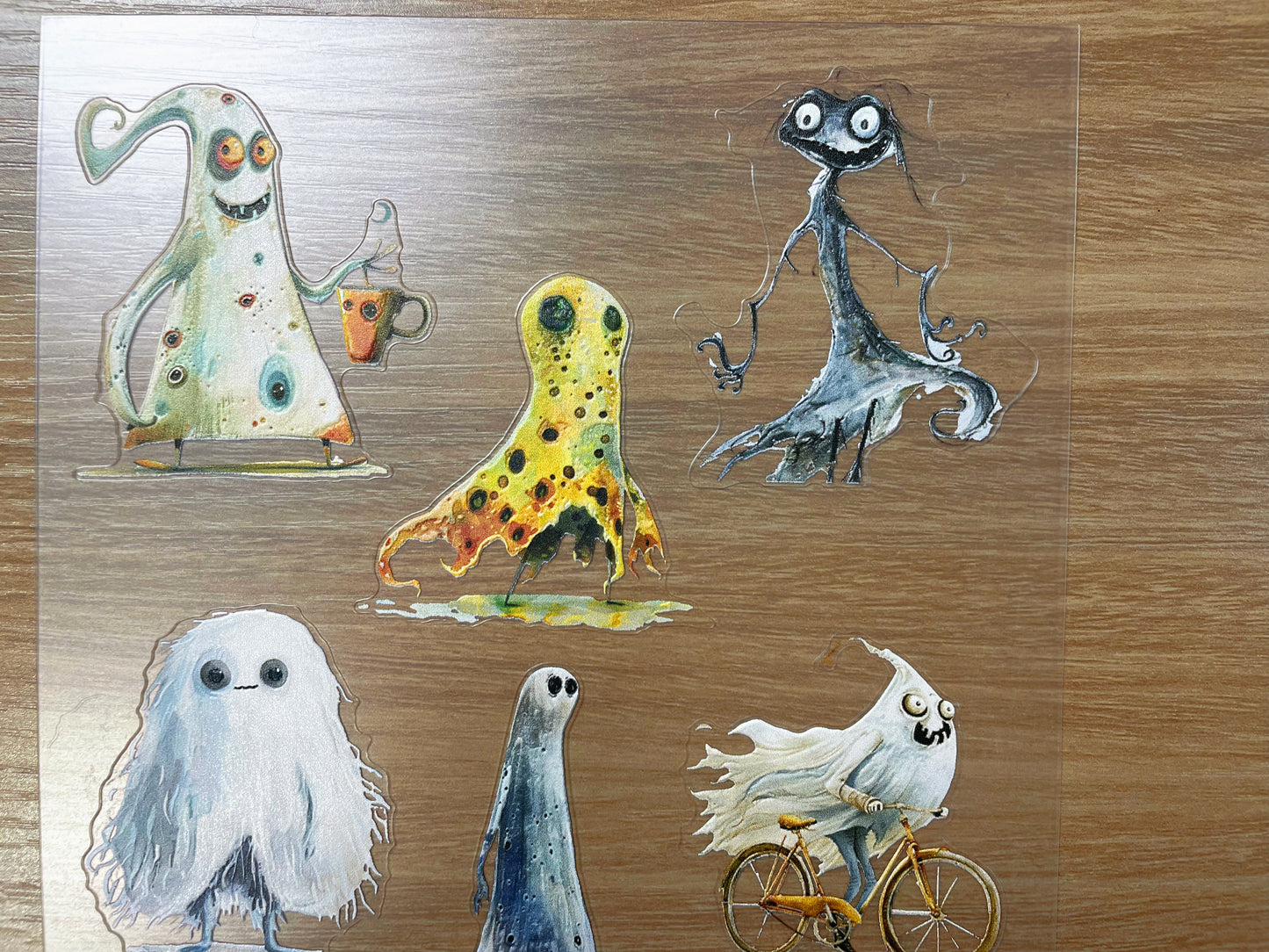 E-118 Misty Little Guests 3D Embossed sticker 1 piece