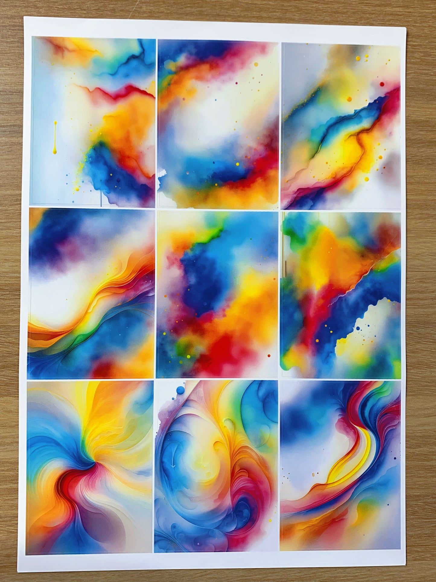 A-015  ATC background precut sticker  A4 size（1Pieces)